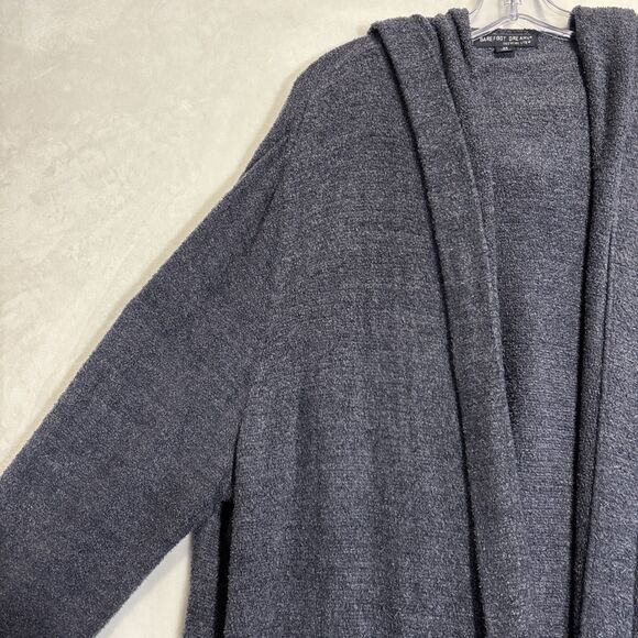 Barefoot Dreams Cardigan Women's 3X Hooded CozyChic Lite Knit Sweater Pockets - Picture 2 of 15